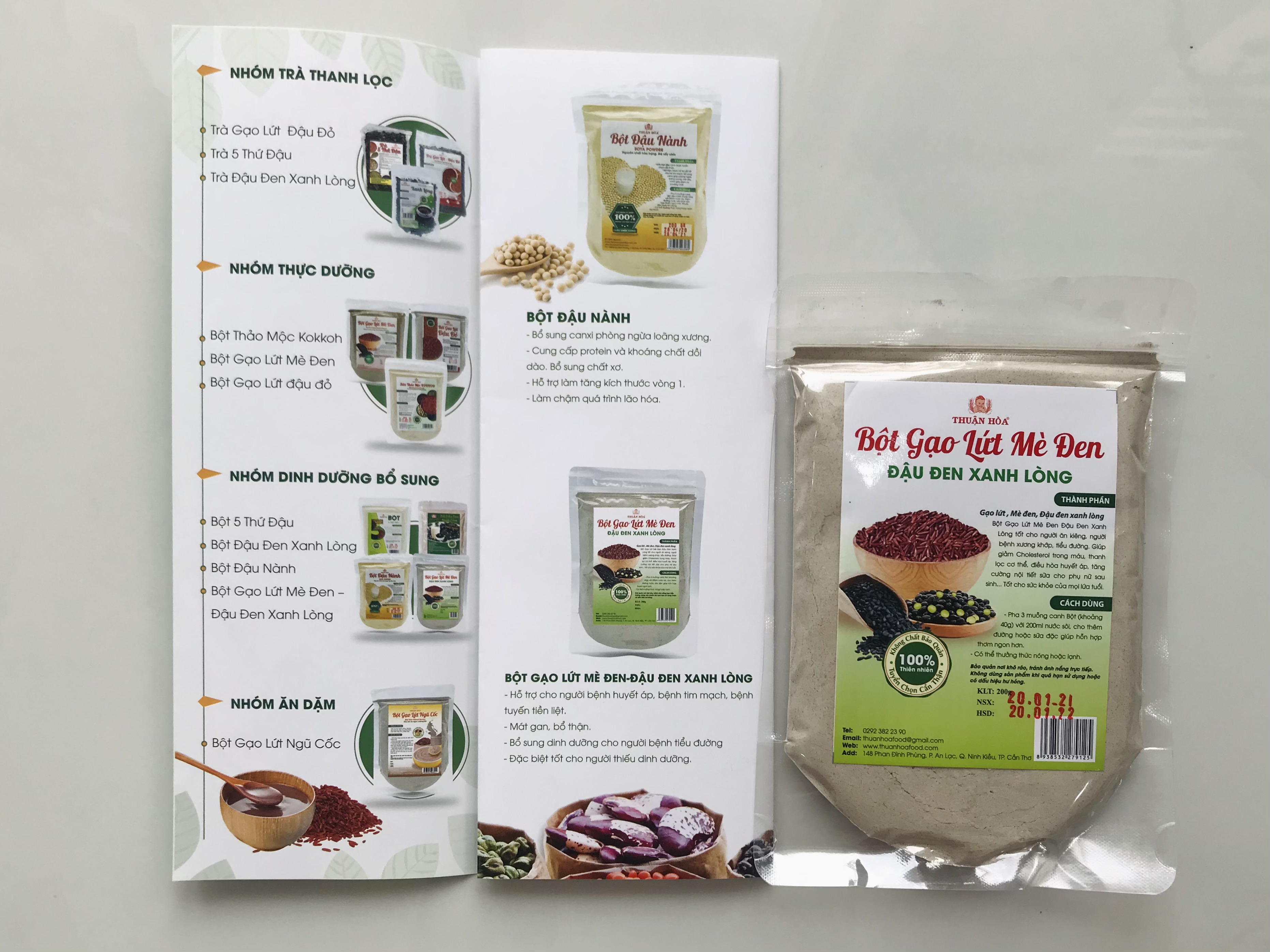 Bột Gạo Lứt Mè Đen Đậu Đen